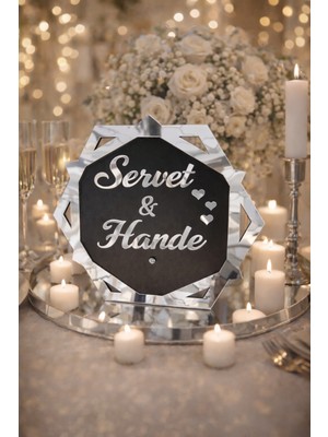 Düğün Nişan Söz Kına Için Masa Isimliği Kişiye Özel No 99