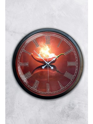 Kasva Concept Hediyelik 40 cm Siyah Metal Mutfak Duvar Saati
