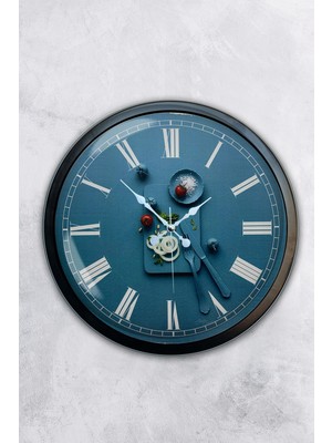 Kasva Concept Hediyelik 40 cm Siyah Metal Mutfak Duvar Saati