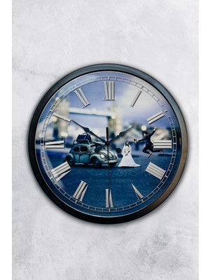 Kasva Concept 40 cm Siyah Metal Elon Musk Duvar Saati