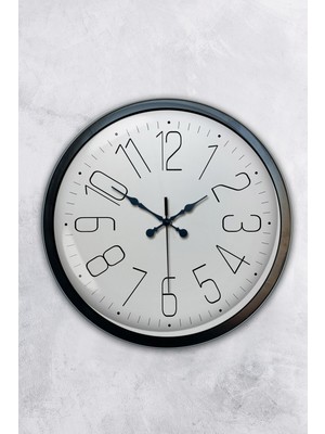 Kasva Concept Hediyelik 40 cm Siyah Metal Klasik Duvar Saati