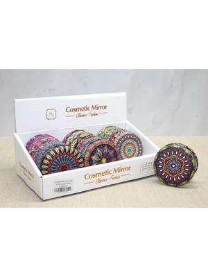 Hayat Store Taşlı Yuvarlak El Aynası Kalın ALK3755