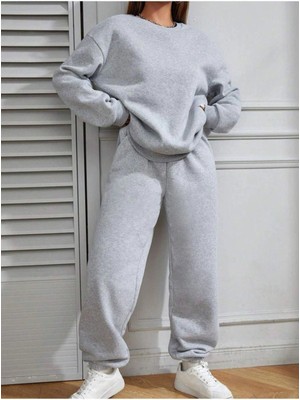 Kalic Studio Gri Alt Üst Eşofman Takımı Oversize