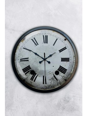 Kasva Concept 40 cm Siyah Metal Roma Rakamlı Duvar Saati
