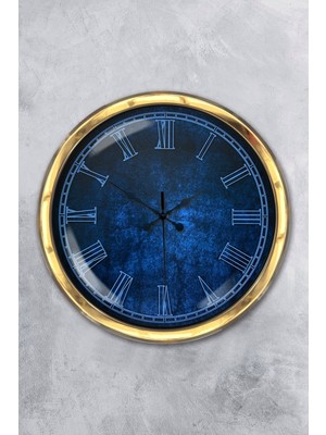 Kasva Concept Hediyelik Saat 40 cm Gold Metal New Ton Duvar Saati