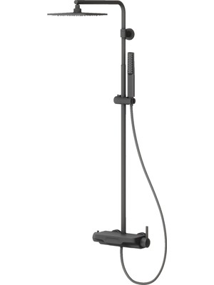 Teska Perla Mix 3 Yönlü Duş Kolonu-Siyah