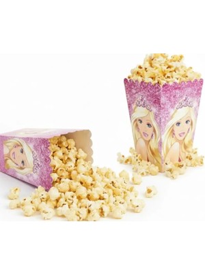 Barbie Temalı Mısır Kutusu 8'li Popcorn Kutusu