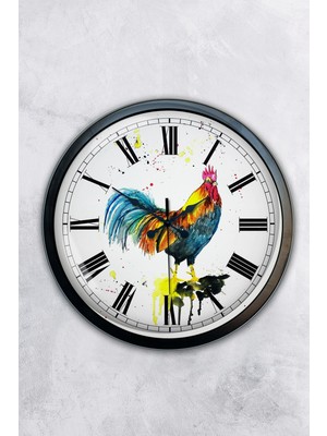 Kasva Concept 40 cm Siyah Metal Kelebek Duvar Saati
