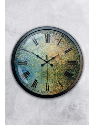Kasva Concept Hediyelik 40 cm Siyah Metal Yasemin Duvar Saati