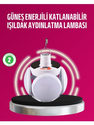 Yaman Market Solar ve USB Şarjlı Su Geçirmez Katlanabilir LED Lamba - KB002H-6IIMX7