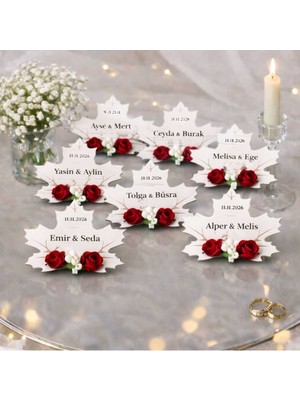 Düğün Nişan Söz Kına Magnet Kişiye Özel Yaprak Model 50 Adettir.no 69