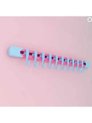 Monte Lua Yapışkanlı Portatif, Mobilya, Duvar, Dolap, Banyo Organizer Askılık, 10 Kancalı, 30 Cm,