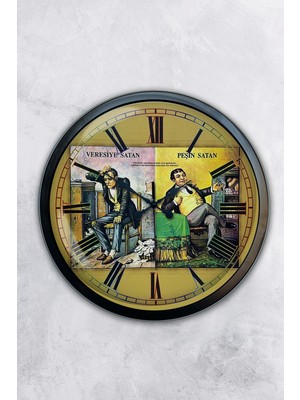 Kasva Concept 40 cm Siyah Metal Peşin Satan Duvar Saati