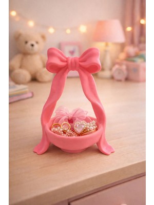 BB Craft Dekoratif Fiyonklu Takı & Aksesuar Standı - Barbie Pembesi