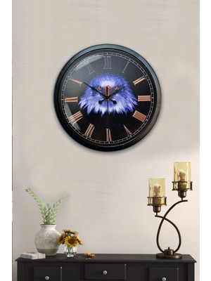 Kasva Concept 40 cm Siyah Metal Hilal ve Cami Duvar Saati