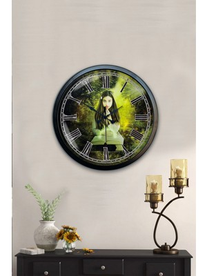 Kasva Concept 40 cm Siyah Metal Çilek Mutfak Duvar Saati