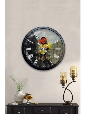 Kasva Concept Hediyelik 40 cm Siyah Metal Mutfak Duvar Saati