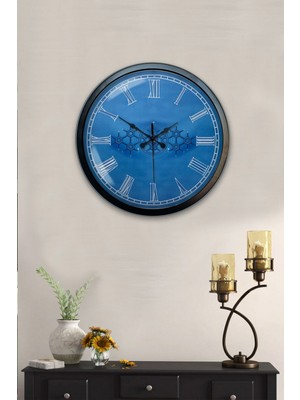 Kasva Concept 40 cm Siyah Metal Dekoratif Duvar Saati
