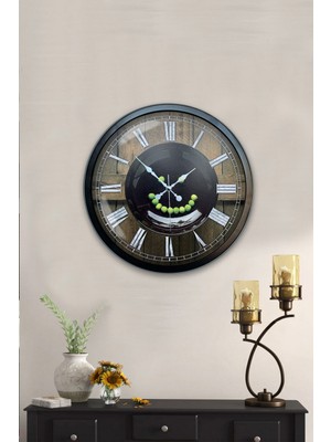 Kasva Concept Hediyelik 40 cm Siyah Metal Mutfak Duvar Saati