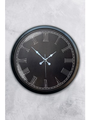 Kasva Concept 40 cm Siyah Metal Retro Duvar Saati