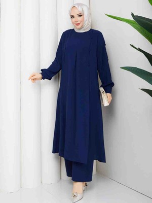 Aynur Tesettür Tesettür Takım Abiye Elbise Büyük Beden Tesettür Yarasa Zara Krep Kumaş Büyük Beden Tesettür Abiye