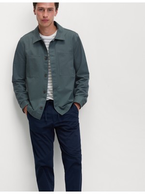 Marks & Spencer Saf Pamuklu Dokulu Gömlek