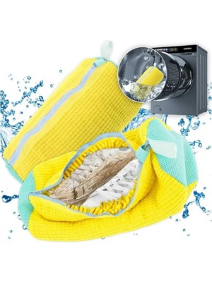 Dmc Büyük Boy Fermuarlı Ayakkabı Yıkama Çantası - Koruma ile Makinede Yıkama Için