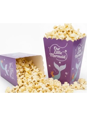 Deniz Kızı Temalı Mısır Kutusu 8'li Popcorn Kutusu