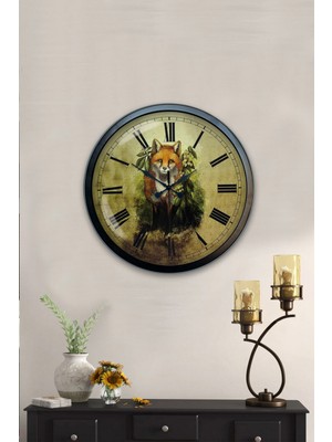 Kasva Concept Hediyelik 40 cm Siyah Metal Dekoratif Duvar Saati