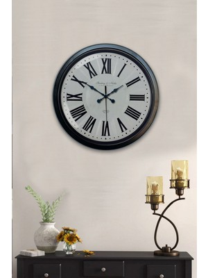 Kasva Concept 40 cm Siyah Metal Balerin Duvar Saati