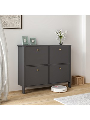 Riomood Luna Ayakkabılık Çok Amaçlı Dolap Dresuar Antrasit