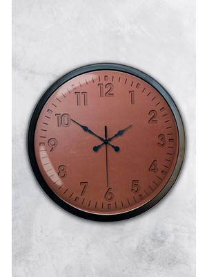 Kasva Concept 40 cm Siyah Metal Limonlu Çay Duvar Saati