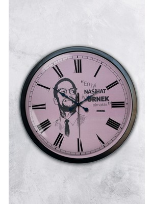 Kasva Concept Hediyelik 40 cm Siyah Metal Malcolm Duvar Saati