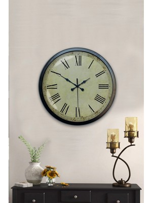 Kasva Concept 40 cm Siyah Metal Diş Hekimi Duvar Saati