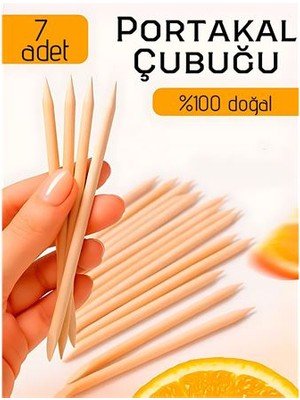 Yaman Market Profesyonel 7’li Portakal Çubuğu Seti - 11.5 cm Manikür &amp; Pedikür Et Itic - KB002H-6HCOP