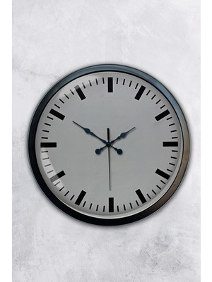 Kasva Concept Hediyelik 40 cm Siyah Metal Sayısız Duvar Saati