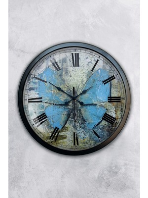 Kasva Concept 40 cm Siyah Metal 1 Gün Hediyelik Duvar Saati