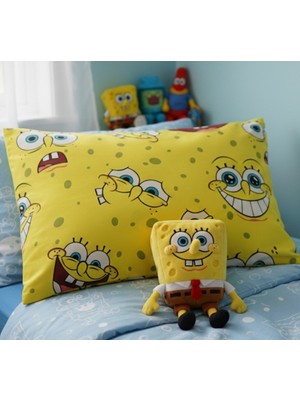 Taç Spongebob Yastık Kılıfı – 50X70 cm | Enerjik Tasarım, Doğal Konfor ART.D178