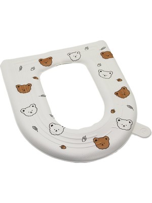 Go İthalat Klozet Oturak Kılıfı Desenli Eva Ped Oturak Kaldırma Kulaklı Yapışkanlı (5250)