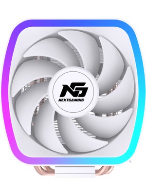 Next Gaming NG Frost 200 120W TDP 12cm F-RGB Fanlı Sessiz intel-Amd Kule Tipi CPU Soğutucu Beyaz