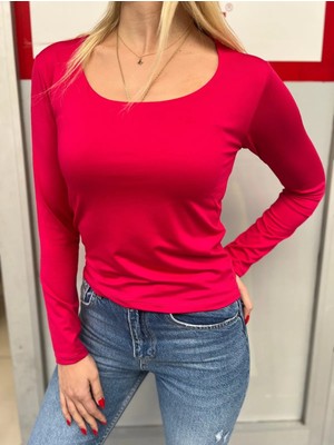 End Black Store Micro Kare Yaka Dar Kalıp Kadın Body Fuşya 211.504