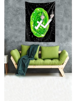 Pelangi Yıkanabilir Leke Tutmaz Mikropetek Kumaş Sessiz Tepki Duvar Örtüsü Duvar Halısı Tapestry, Siyah 70 x 100, 17859403670100