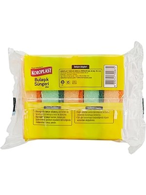 Çift Taraflı Düz Bulaşık Süngeri 5'li, Çizik & Iz Bırakmaz, Yağ ve Leke Giderici Pratik Temizlik Süngeri, Tava, Tencere, Tabak, Bardak, Çatal, Bıçak, Ocak, Tezgah, Cam & Seramik Yüzeyler