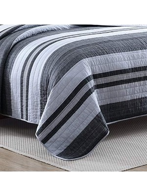 Ev | Ardmoore Koleksiyonu | Premium Pamuk Ultra Yumuşak Yorgan Örtüsü, Rahat 2 Parça Yatak Seti, Tüm Sezon Şık Yatak Örtüsü, Ikiz, Gri