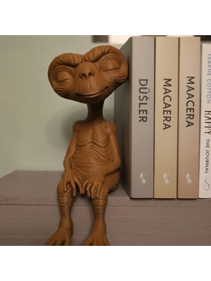 Olafigo E.t. Temalı Raf Üstü Dekoratif Uyuyan Figür - Nostaljik Kitaplık ve Raf Aksesuarı