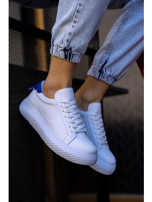 CH107  Cbt Felibord Erkek Ayakkabı Beyaz / Sax Mavı