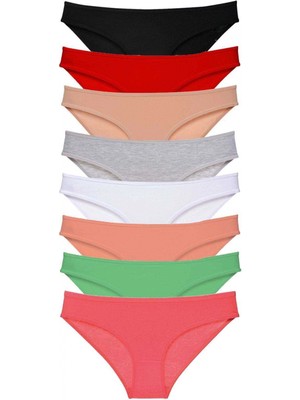 Marsilyan 8 Adet Süper Eko Set Likralı Kadın Slip Külot Set 1