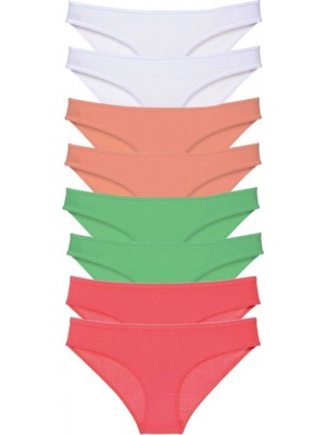 Marsilyan 8 Adet Süper Eko Set Likralı Kadın Slip Külot 527