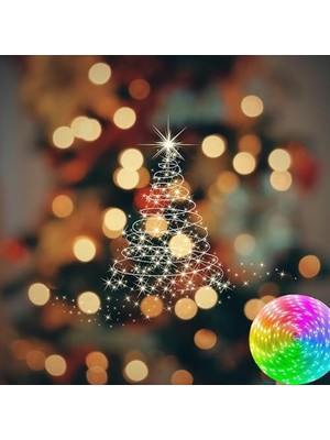 LED Rgb Işık - 5V USB Girişli, Bluetooth Uygulamalı, Uzaktan Kumandalı, Müziğe Duyarlı, Suya Dayanıklı, Parti, Yılbaşı, Doğum Günü, Eğlence Için (10 Metre)