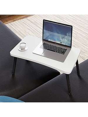 SHC4200 Intergo Beyaz Renkli Laptop Katlanabilir Yatak Koltuk Üstü Kahvaltı Bilgisayar Sehpası - Beyaz